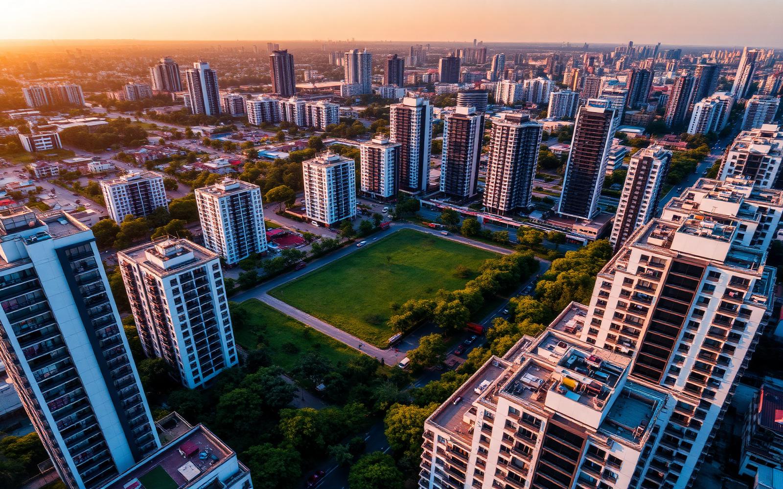 Aerial view of Dhaka